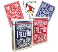 2x BICYCLE Tally-Ho Ventilatore Back Carte da Gioco Rosso & Blu Poker
