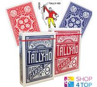 2x bicycle Tally-Ho Ventola Posteriore Carte da Gioco Rosso E Blu Poker Mazzi