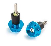 2x Bilancieri Manopole Manubrio Stabilizzatori Contrappesi Moto 17mm Blu