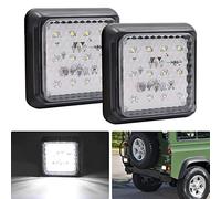 2X Biqing Quadrato Rimorchio LED Fanali Posteriori Bianco,Luci Posteriori Per Rimorchio 24V Luci a Anti-Fendinebbia per Caravan/Camion/Auto(2PZ)