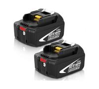2x BL1850B Battery Replacement for Makita 18V 5.0Ah BL1850 BL1840B BL1860B BL1830B BL1820B BL1860 BL1840 BL1830 BL1820 with LED Indicator Black White