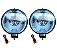 2x Blu Riflettore Con 24V Luce Posizione 183 MM Rotondo E20 Cromo LED Anello