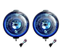 2x Blu Rotondo H3 Alogena Riflettore 12V 24V Abbagliante Fari Supplementari