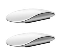 2X Bluetooth Wireless Magic Mouse Silenzioso Ricaricabile Computer Sottile Ergonomico Mouse per PC (Bianco)