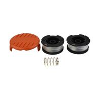 2x Bobine di Ricambio con Coperchio Bobina per Black Decker Tagliaerba Linea Bob