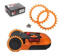 2x Borchie Tosaerba Miglioramento della trazione Arancione Ø 180mm per Gardena