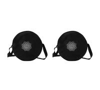 2X Borsa da Yoga con Ruote In Nylon Nero Mandala Flower 36X14Cm Borsa da Yo7308