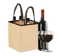 2x Borsa portabottiglie Contenitore per bottiglie 9 scomparti Feltro Borsa