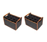 2X Borsa Portabottiglie per 12 Bottiglie di Vino, Scomparti per Bottiglie d6108