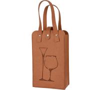2X(Borsa Portabottiglie Portatile In Feltro A Doppio Strato, Borsa Termica 7941