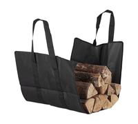2x Borsa portalegna aperta, cesta portatile per la legna, poliestere, con manici