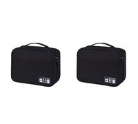 2X Borsa Portaoggetti Portatile per Cavi USB Impermeabile Caricabatterie pe9068