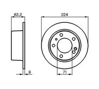 2x BOSCH 0 986 478 141 Disco freno Posteriore per CITROËN XM (Y4) XM (Y3)
