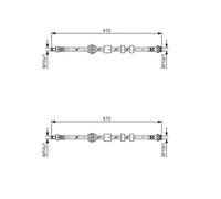 2X Bosch 1 987 481 425 Tubo Del Freno Anteriore Per Volvo S60 II Ford Galaxy