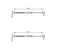 2X Bosch 1 987 482 328 Cavo Freno Di Emergenza Posteriore Per Skoda Superb II