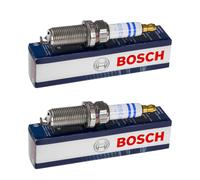 2x BOSCH Candela Candele Doppio Platin per Porsche Cayenne 92A 4.8 Turbo