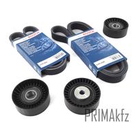 2x Bosch Cinghia Scanalata + Rotolo di Chuck + Puleggia per BMW E46 E39 E38 X5