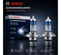 2x Bosch H4 Ultra Bianco 4200K Alogena Lampadina Lampadine 12V 60/55W +40%