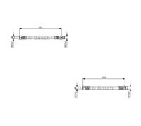 2x BOSCH Tubo Del Freno Posteriore per Mercedes-Benz Sprinter 35-T Scatola 906