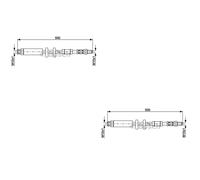 2X BOSCH Tubo Frenante Anteriore Per Fiat Ducato Bus 244 Z_ 2.3 JTD 2.0 244_ 2.8