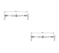 2X BOSCH Tubo Frenante Anteriore Per Mercedes-Benz C-Class W202 S-Class W140 300
