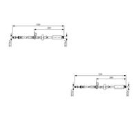 2X BOSCH Tubo Frenante Anteriore Per Peugeot 207 CC WD_ 1.6 16V 208 CA_ CC_ 1.2