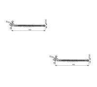 2X BOSCH Tubo Frenante Posteriore Per VW Touareg 7LA 7L6 7L7 3.0 V6 TDI 2.5 R5
