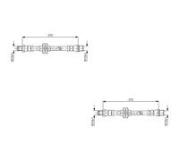 2x BOSCH Tubo Freno Anteriore per Renault Master III Scatola Fv 2.3 DCI 150 RWD