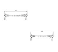 2x BOSCH Tubo Freno Posteriore per Ford Fiesta IV Ja _ Jb _ 1.3i 1.25i 16V Jv _D