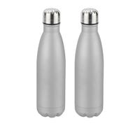 2x Bottiglia termica in acciaio inox borraccia isolante 0,5 l chiusura ermetica