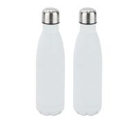 2x Bottiglia termica in acciaio inox borraccia isolante 0,5 l chiusura ermetica