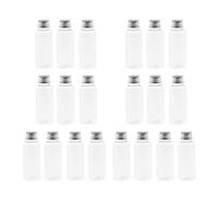 Ｚｉａｌｏｆｉ 2x Bottiglia Trasparente Portatile con Coperchio di Sicurezza - Set di Dispenser Da Viaggio - Soluzione di Stoccaggio Ricaricabile - Confezione Da 10