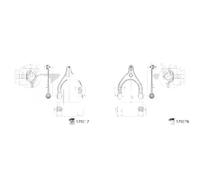2x Bracci oscillanti FEBI BILSTEIN Davanti S+D per TESLA MODEL X