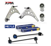 2x Braccio Oscillante + 2x Originale Meyle HD Barre Accoppiamento Ant. Per BMW