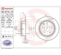 2x BREMBO 08.A715.10 Disco freno Posteriore per NISSAN JUKE (F15) ALTIMA (L33)