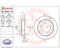 2x BREMBO 08.B304.10 Disco freno Anteriore per SUZUKI JIMNY (FJ) 290mm
