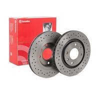 2x BREMBO 09.4987.2X Disco freno Anteriore adatto per PEUGEOT 206 CC (2D) 266mm