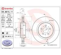 2x BREMBO 09.8615.11 Disco freno Posteriore per VOLVO S60 I (384) V70 II (285)
