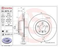 2x BREMBO 09.9372.21 Disco freno Anteriore per LAND ROVER Range Rover III (L322)
