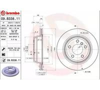 2x BREMBO 09.B338.11 Disco freno Posteriore per BMW 3 Limousine (F30, F80) 300mm