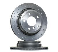 2x BREMBO 09.B338.2X Disco freno Posteriore per BMW 3 Sedan (E90) 3 Coupe (E92)