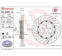 Disco freno BREMBO 09B38613 anteriore, ventilato, altamente carbonizzato, 1 Pezzo