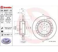 2x BREMBO 09.B507.11 Disco freno Posteriore per SAAB 9-5 (YS3E) 9-5 Kombi (YS3E)