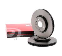 2x BREMBO 09.B972.11 Disco freno Anteriore per AUDI Q5 (8RB) A4 Avant (8K5, B8)