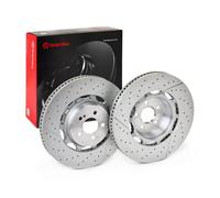 2x BREMBO 09.C127.33 Disco freno Anteriore 390mm