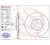 2x BREMBO 09.C170.11 Disco freno Posteriore per AUDI A6 Avant (4G5, 4GD, C7)