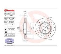 Disco freno BREMBO XTRA LINE BREMBO 09.8137.2X, 1 Pezzo