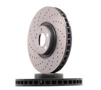 2x BREMBO Disco freno Anteriore Ø360mm Altezza: 63mm Spessore: 36mm perforato/ventilazione interna & disco del freno a due pezzi & Tazza del disco freno in acciaio 09.D524.13