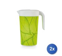 2x Brocche Polipropilene Decoro Foglie Lt1,8 H&H