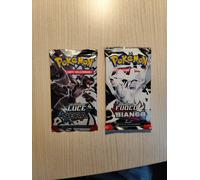 2x Buste Bustine Pacchetti carte Pokémon Luce Ner Fuoco Bianco Italiane Sealed